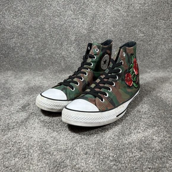 Converse Chuck Taylor All-Star Hi 162875C Mens 9 Womens 11 Camo Rose Patch Shoes main image 5